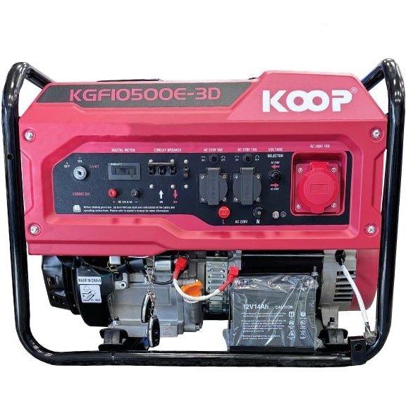 9-kW-gasoline-electric-motor-KGF10500E-3D-starter.jpg موتور برق بنزینی 9 کیلووات کوپ KGF10500E-3D - Image 1