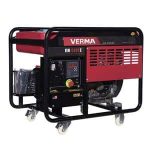 موتور-برق-دیزل-سایلنت-9.5-کیلووات-سه-فاز-استارتی-چرخدار-دیجیتال-قرمز-ورما-مدل-VM12000-E3